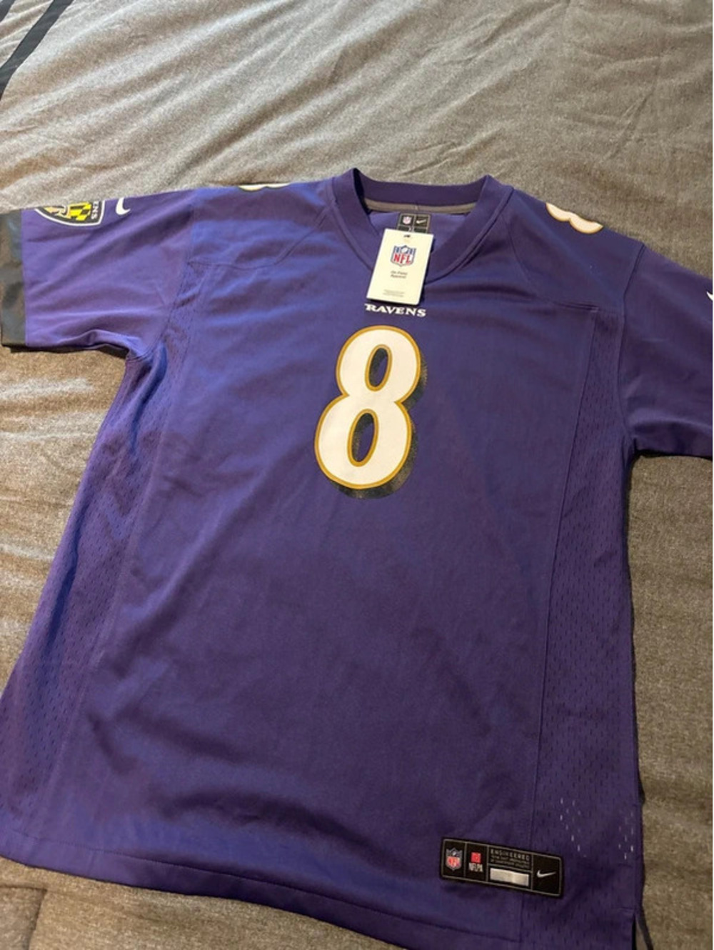 Lamar Jackson #8 Baltimore Ravens Nike NFL Jersey, Purple, youth XL